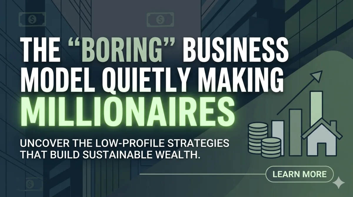 The "Boring" Business Model Quietly Making Millionaires