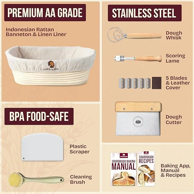 Superbaking 10" Oval Banneton Kit: My Honest 3-Week Sourdough Review