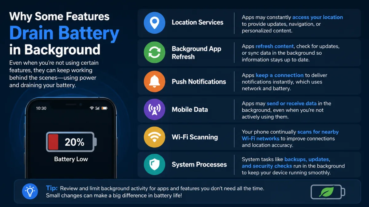 Why Some Features Drain Battery in Background
