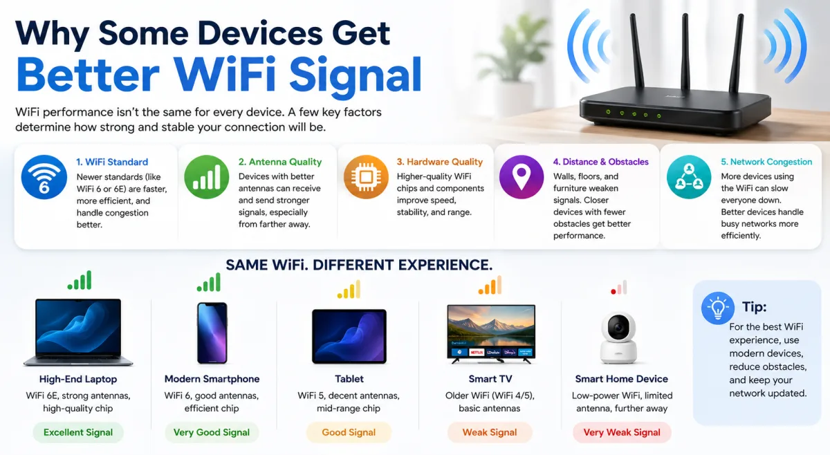 Why Some Devices Get Better WiFi Signal