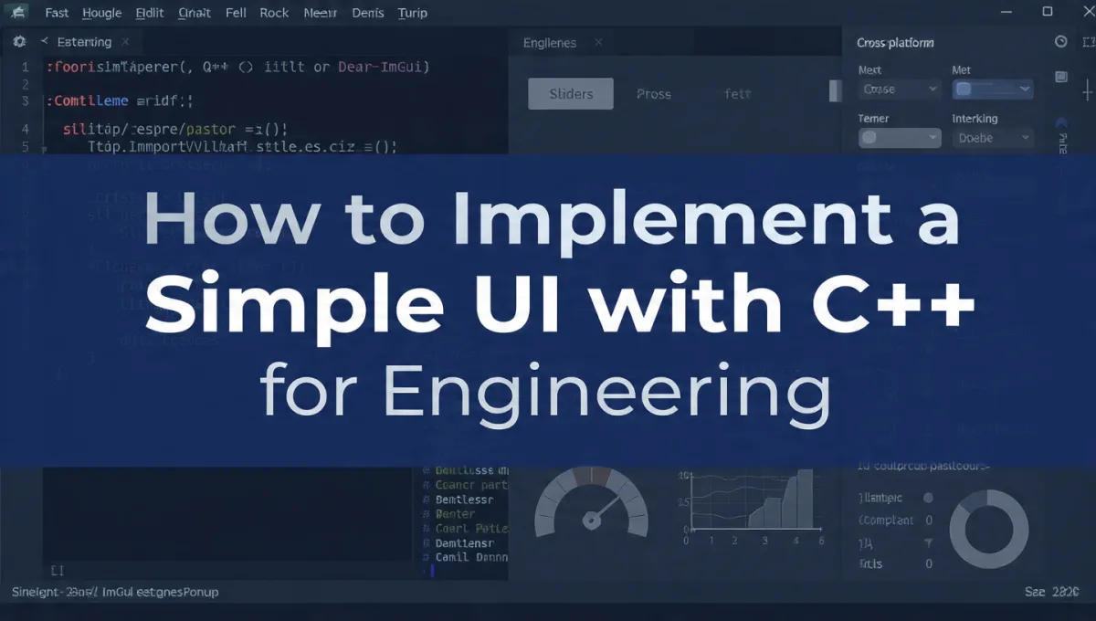 How to Implement a Simple UI with C++ for Engineering