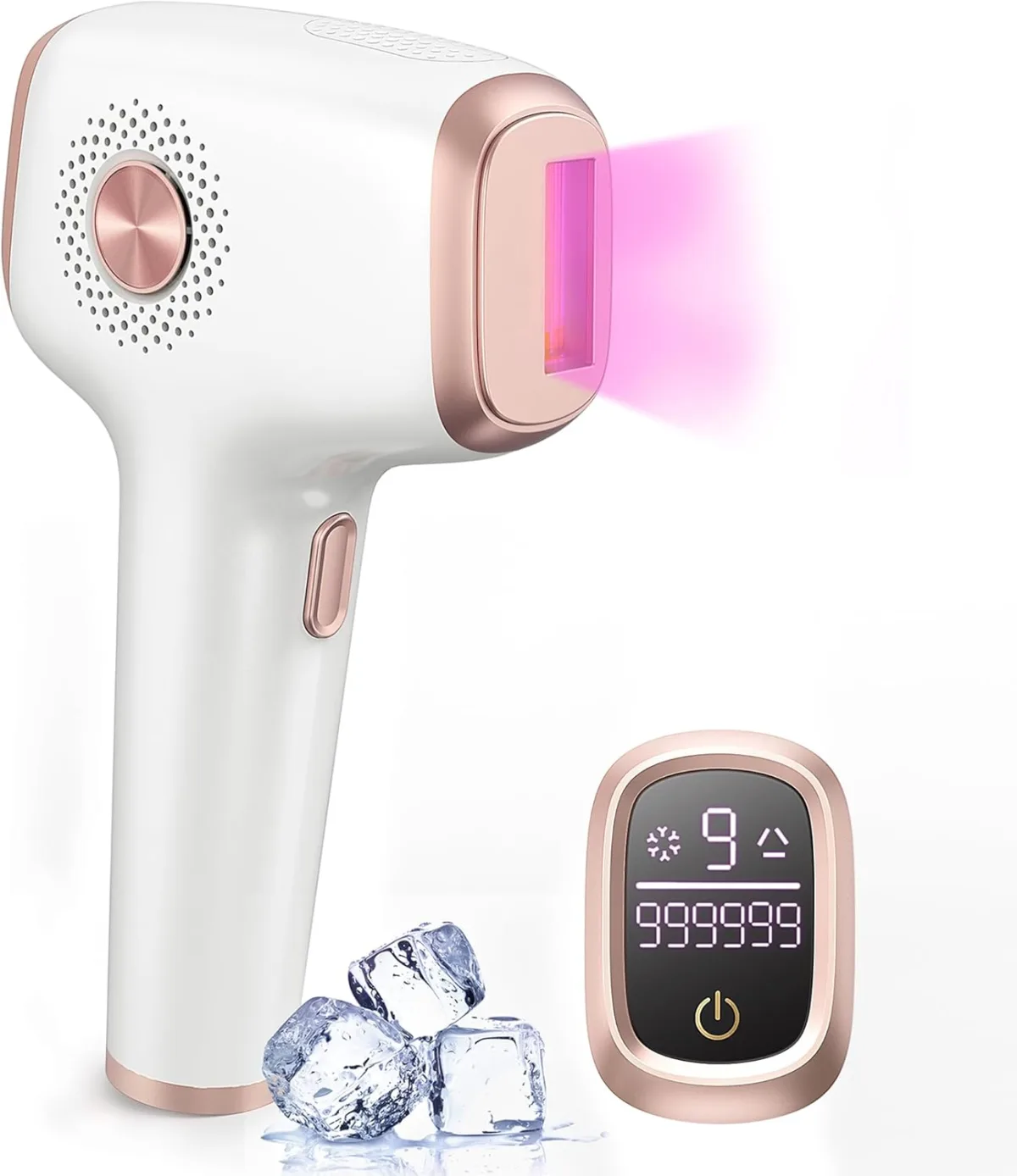 INNZA IPL Hair Removal with Ice Cooling Care Function for Women,Long-Lasting Results,999,999 Flashes Painless Hair Removal, Hair Removal Device for Armpits Legs Arms Bikini Line,Corded