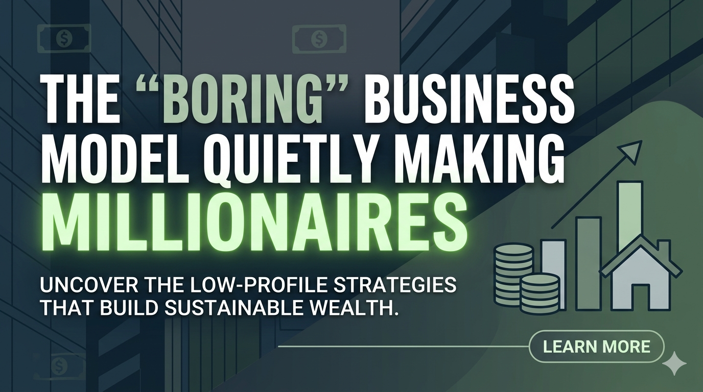 The "Boring" Business Model Quietly Making Millionaires