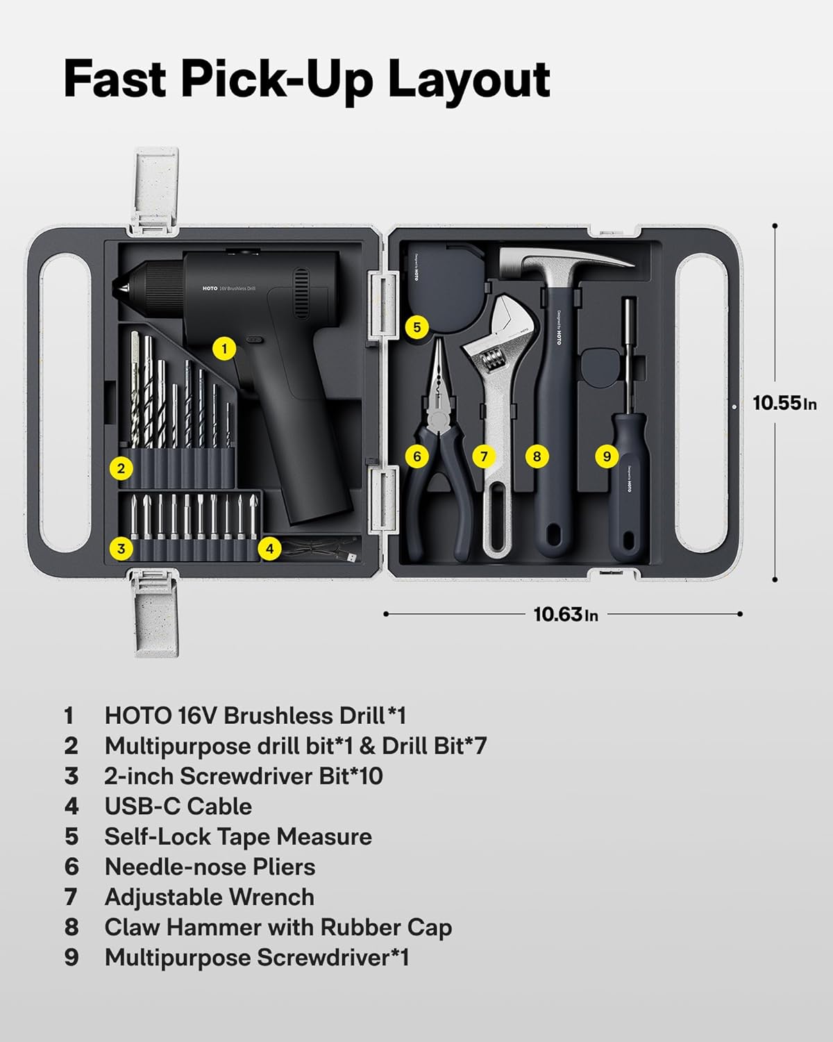 HOTO 25PCS Kit: A Smart Drill & Handy Household Helper