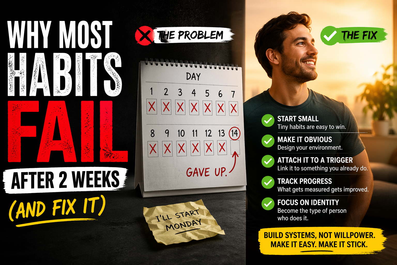 Why Most Habits Fail After 2 Weeks (And Fix It)