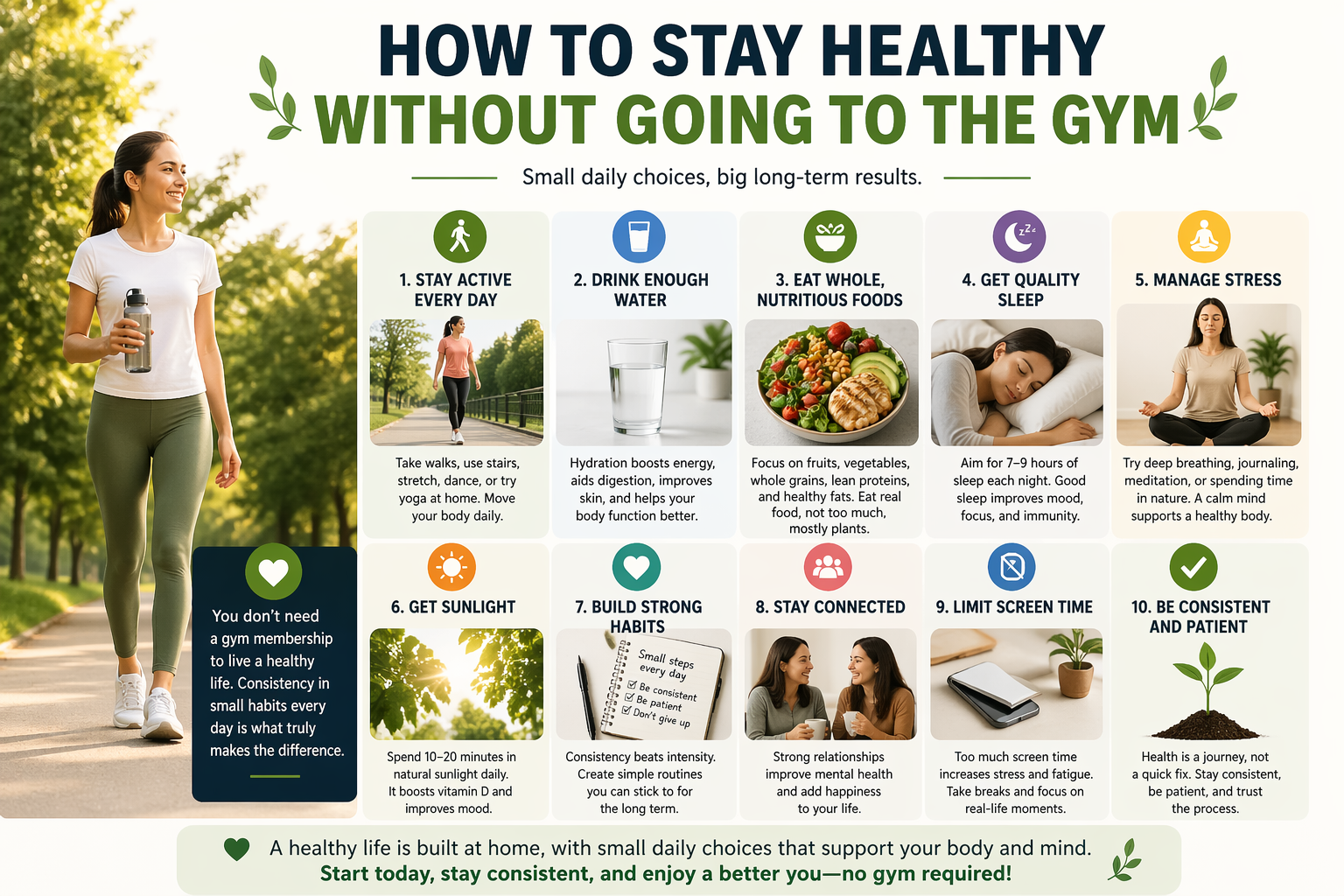 How to Stay Healthy Without Going to the Gym