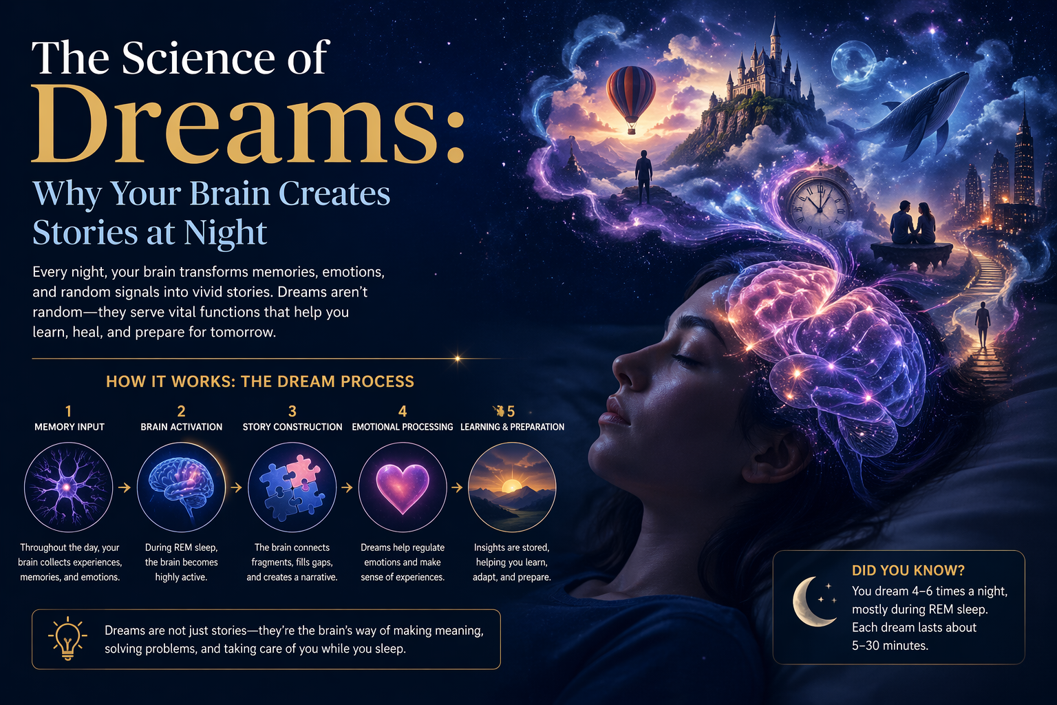 The Science of Dreams: Why Your Brain Creates Stories at Night